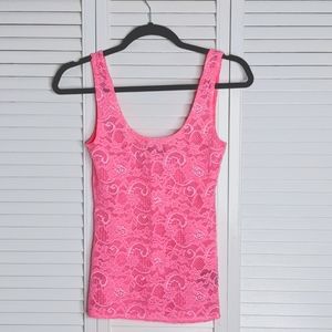 TALULA / ARITZIA Lace Pink Tank Top
